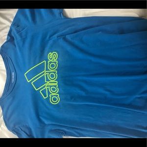 Blue neon green Adidas shirt